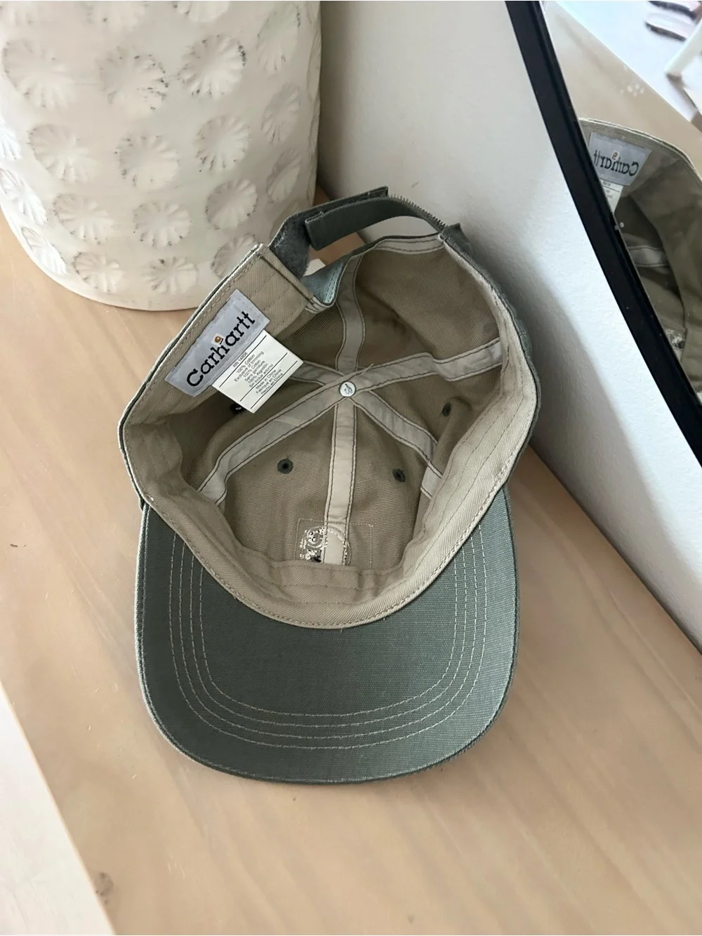 ⭐️ NEW NWT Carhartt Green Canvas Baseball Cap Adjustable Cotton Work Hat